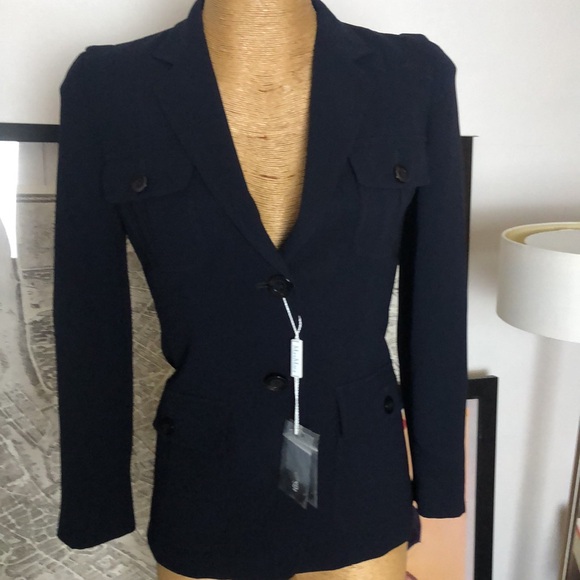 MAXMARA Navy Blue Blazer Size 2-4 - Picture 8 of 16